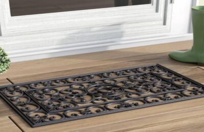 What are the benefits of using rubber doormats for interior design?